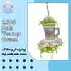 1506 Sola Teacup Green - Handmade Delightfully Cute shredding Bird