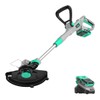 Litheli 20V 12" Cordless String Trimmer/Wheeled Edger, Battery Powered Weed