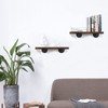 3/4" Industrial Black Iron Pipe Shelf Brackets, Rustic Wall Mounted