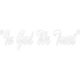 StickerTalk Die Cut in God We Trust Vinyl Sticker, 10 inches by 2.5 inches