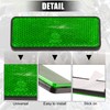 X AUTOHAUX 2 Pcs 87mm Green Universal Rectangular Reflective Warning
