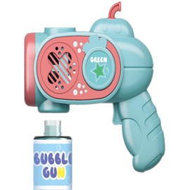 Electric Bubble Gun Machine for Kids Outdoor No Spill Bubble Blaster Toy with Trigger,Large Refillable Tank for Backyard Party,Pool & Summer Fun Toys for Kids with 8bags Bubble Solution