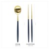 Bogen Matinee Dinnerware Spoon and Chopsticks Set - Gold Flatware