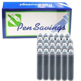 Pen Savings Fountain Pen Ink Cartridges - Pack of 24, International Standard Size, Length 1.5 Inch, 2.6mm Bore, Disposable & Generic, Perfect for Calligraphy Writing (Cardinal Red)