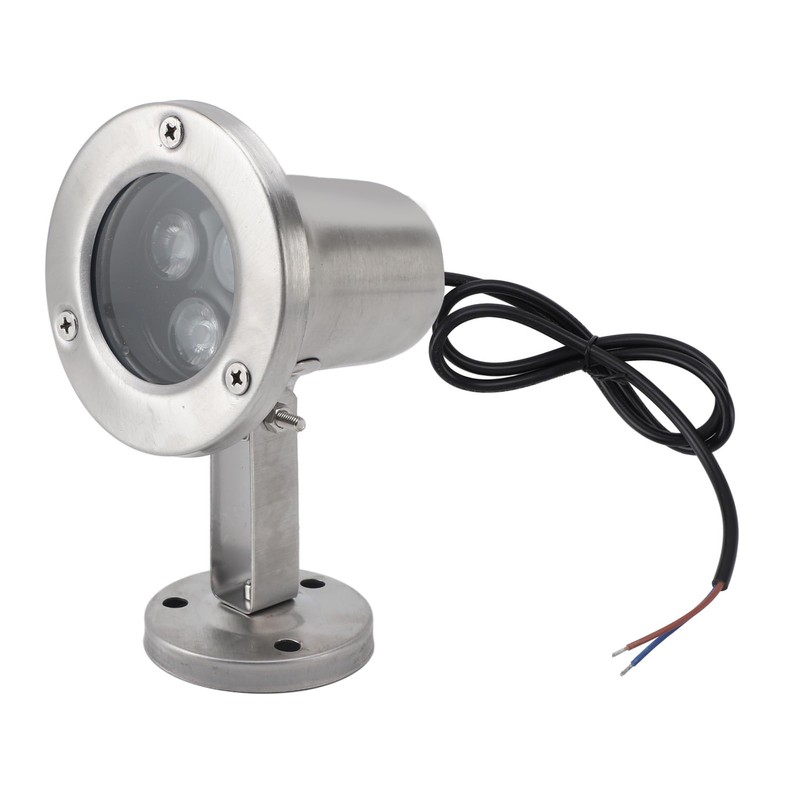 Submersible Spotlight, DC 12V LED Stainless Steel Pond Light for