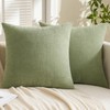 MIULEE Sage Green Couch Pillow Covers 20x20 Inch, Set of