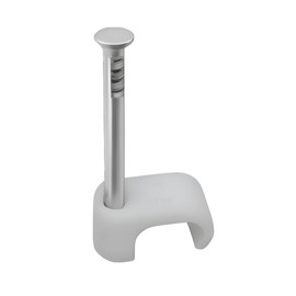 REULIN 100+ Pack of 1-1.5mm T&E Flat Cable Clips With Long Nail 2.5 CM 5 X 8 mm for Outdoor and Indoor Use, Wire Management Clips