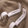OUNONA 2pcs Curtain Rod Bracket Metal Window Curtain Ceiling Hanging