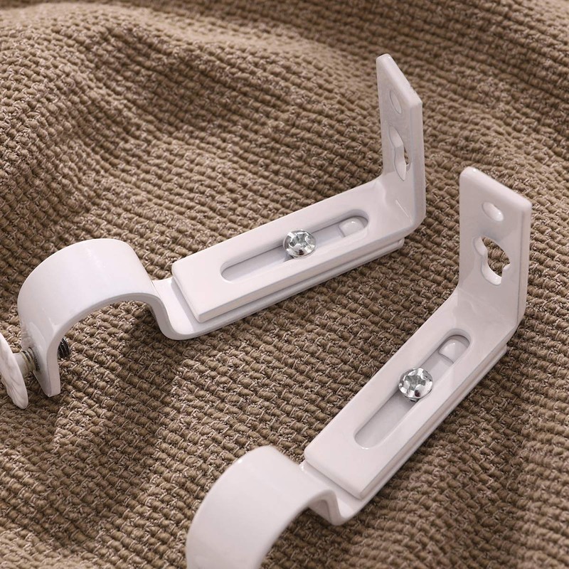 OUNONA 2pcs Curtain Rod Bracket Metal Window Curtain Ceiling Hanging
