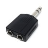 DRUT 1pcs 6.35mm 1/4 inch Stereo Jack Splitter Cable Adapter