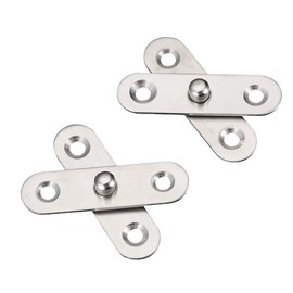 8 Pieces 360° Stainless Steel Swivel Hidden Door Middle Shaft Swivel Hinges 57mm x 16mm (S57(8pcs))