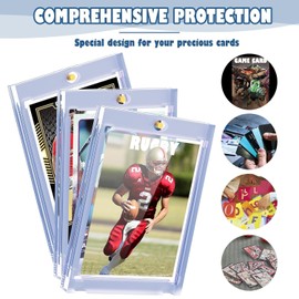 Magnetic Card Holder 35PT Magnetic Trading Card Holder Baseball Card Holder Hard Acrylic Card Cases, Card Protector Fit for Standards Card (10 Pcs)