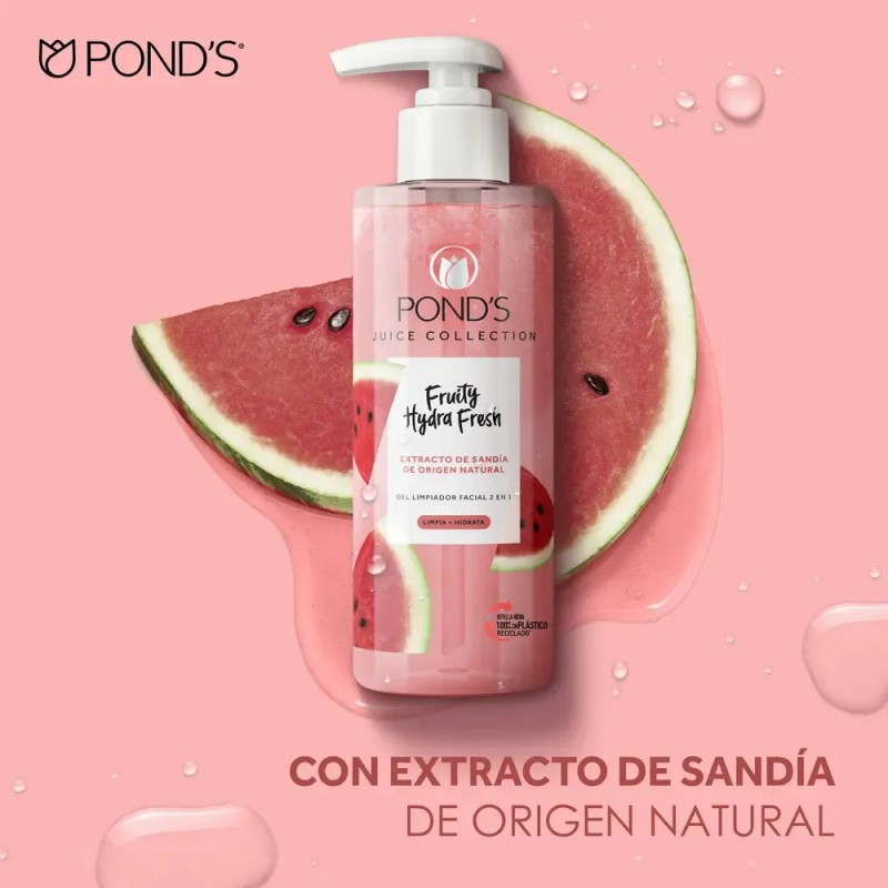 Pond's Gel Limpiador Facial Fruity Hydra Fresh Sandía 200 Ml