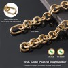Woofuu 18K Gold Plated Circle Link Dog Collar - Heavy