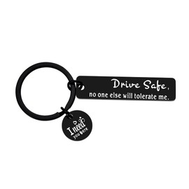 Drive Safe I Love You Keychain for Husband Wife Birthday Gifts for Boyfriend Girlfriend Valentines Day Gift for Him Her Funny Anniversary Keychain Gifts for Couple Wedding Engagement Gifts Key Chains