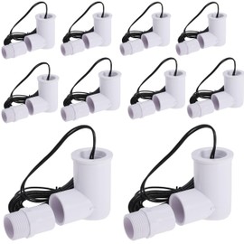 SS2 Float Switch L-Shape with 3/4 Inch Adaptor and 6Ft Wire Water Float Switch for HVAC Drain Pan Condensate Outlet (10Pcs)