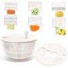 Sayihexihe 5.3Qt Salad Spinner Large Lettuce Spinner,10 in 1 Multifunction