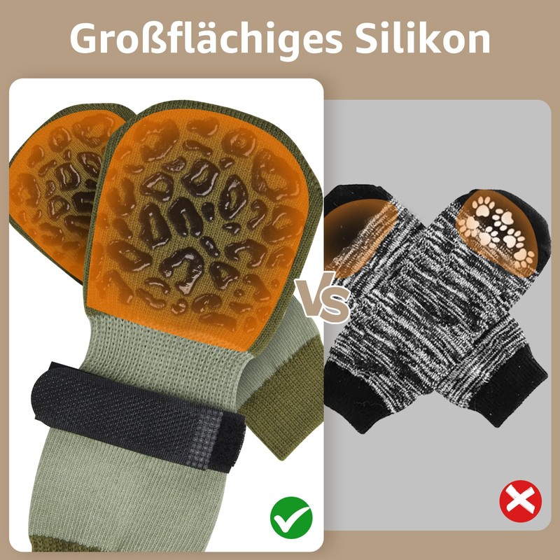 PICK FOR LIFE Dog Socks Non-Slip 2 Pairs Double-Sided with