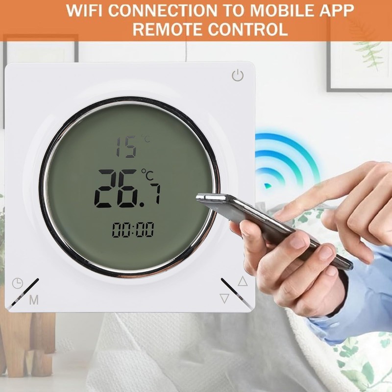 Digital Smart Thermostat, 16A Temperature Controller with Clear LCD Screen,