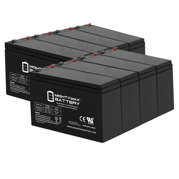 Mighty Max Battery 12V 8Ah Compatible for APC Back-UPS XS 1300VA LCD, BX1300LCD - 8 Pack Brand Product