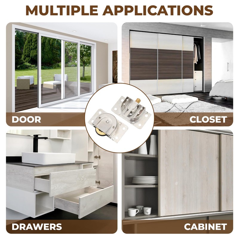 338 Sliding Cabinet Door Hardware Silver – Stainless Steel Cabinet