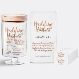 graditude Wedding Wishes Glass Jar - Wedding decor - wedding shower decor