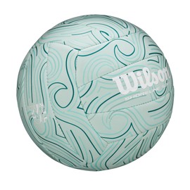 Wilson Pallone da Pallavolo Shoreline Soft Gen Green, Realizzato In Materiale Eva Sostenibile di Origine Biologica, Offre Un Controllo Morbido, Colore: Azzurro, Taglia Ufficiale