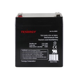 Tenergy 12V 4.5Ah (TB1240) Maintenance-free Sealed Lead Acid (SLA) Battery