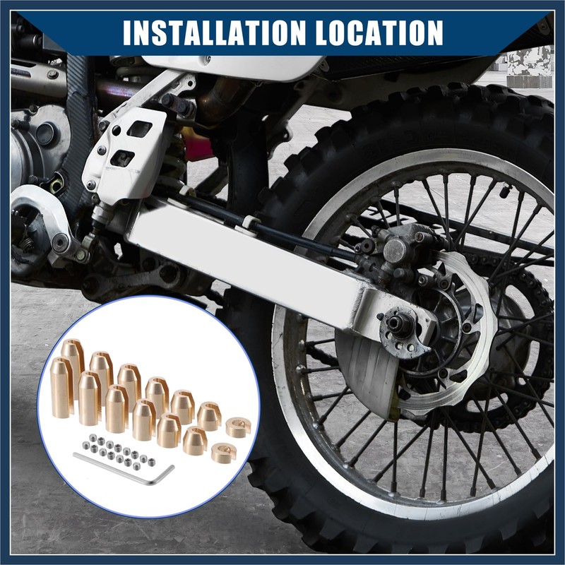 INFINAUTO Brass Wheel Spoke Balance Weights Refill / 14pcs/Set/Gold Tone
