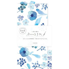 Today's Letter One Pencil Note Mino Washi [Moonlit Flower] LIK11 (Formerly LI262)