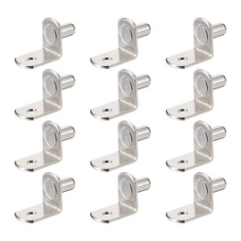 sourcing map Shelf Support 6 mm L Shape Support Cabinet Shelf Bracket Wedge with Hole Pack of 20