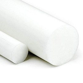 POM Round Rod, Natural, Diameter 50 mm, Length 50 mm, Solid Plastic Rod