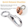 Fixed Spring Snap Hook, Stainless Steel 316 Quick Release Shackles