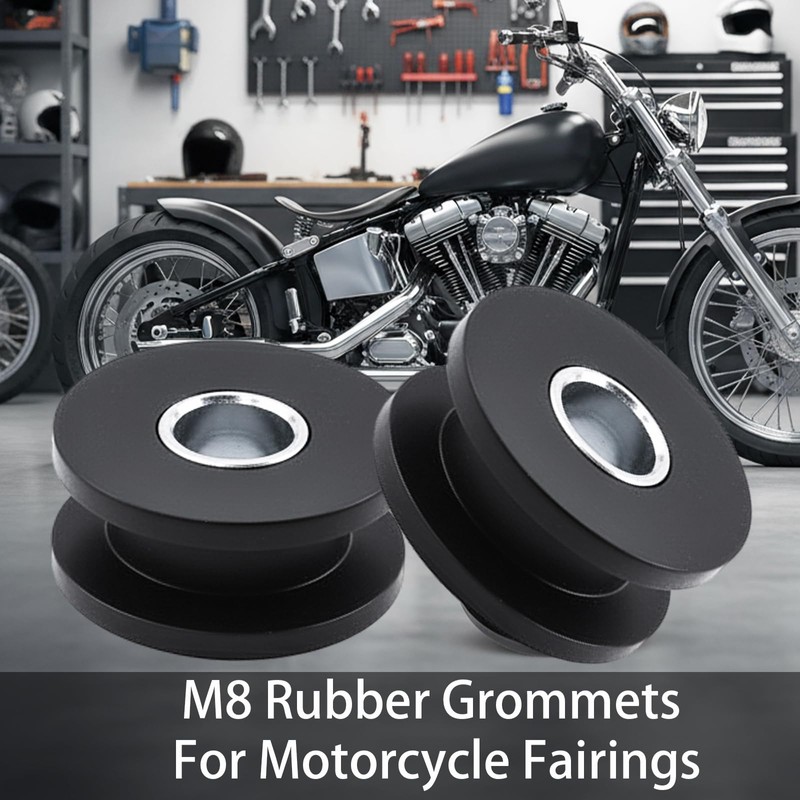 10PCS M8 Rubber Grommets Buffer Washers, Soft Rubber with Steel