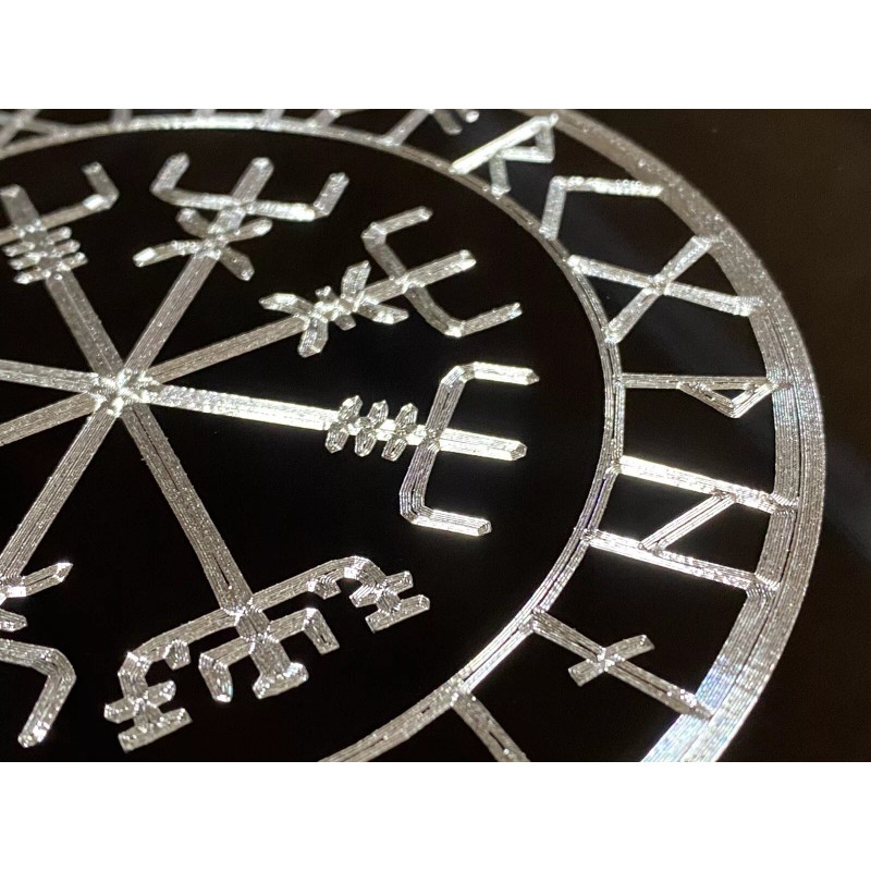 Diamond Etched Products Engraved Viking Runes Vegvisir Compass Car Tag