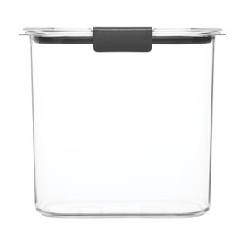 Rubbermaid Brilliance 12-Cup Airtight Food Storage Container, Perfect for Pantry Staples, Clear/Grey