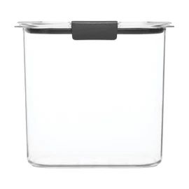 Rubbermaid Brilliance 12-Cup Airtight Food Storage Container, Perfect for Pantry Staples, Clear/Grey