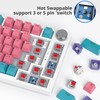 Fogruaden Wired Hot Swappable 75% Percent Mechanical Keyboard, Red Switch,