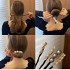 Happyupcity 4 Pcs Women Magic Hair Bun Maker with Peal
