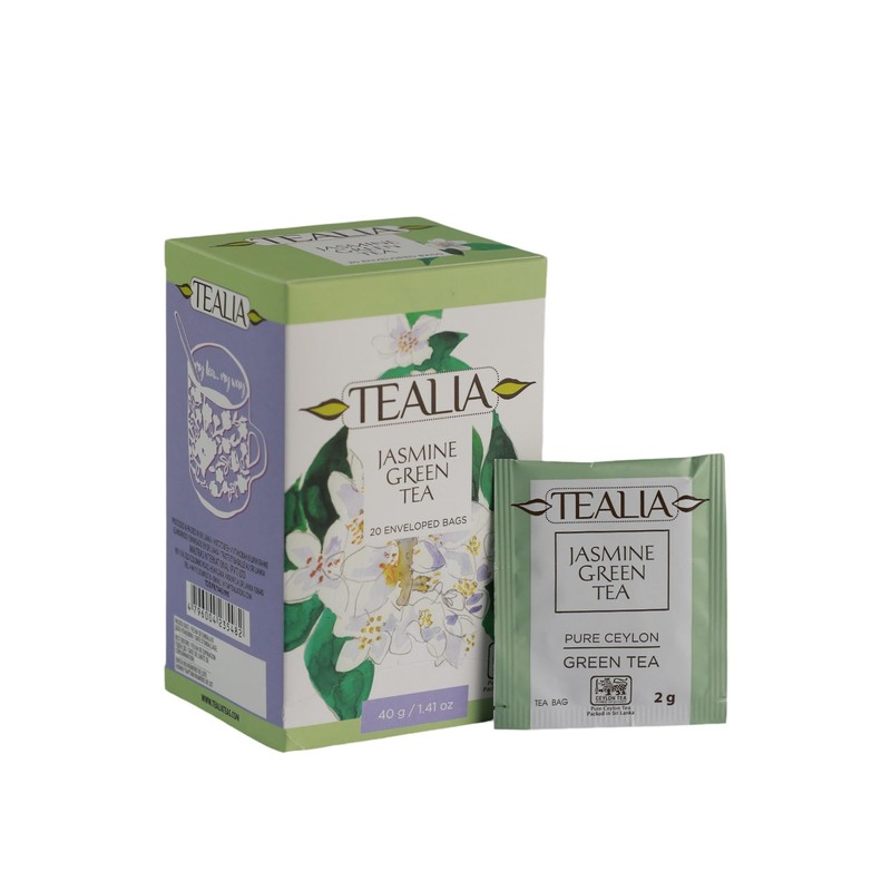 Tealia Premium Jasmine Green Tea – Light & Aromatic, Naturally