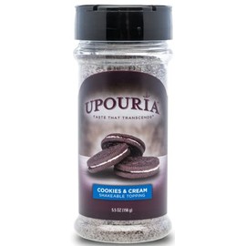 Upouria Cookies & Cream Shakeable Topping, 5.5 Ounce Bottle