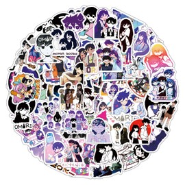 145Pcs Cool Omori Game Stickers Pack, Horror Cartoon Aesthetic Vinyl Waterproof Decal for Water Bottle, Laptop, Phone, Scrapbook, Journal for Party Supply Favor Decor