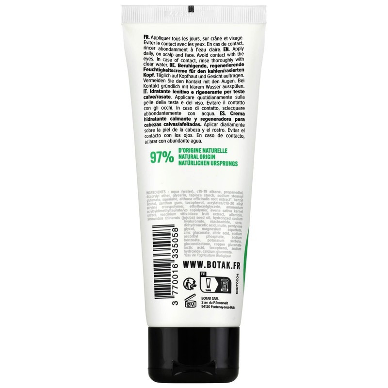BOTAK Moisturising Cream for Baldness/Shaved/Shorn Head, 97% Natural Origin, Vegan,