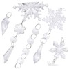 KOMBIUDA 10pcs Transparent Acrylic Snowflake Pendants Festive Hanging Decor for