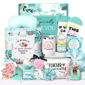 HSOEIXL Teacher Appreciation Gifts, Teacher Gifts for Women Unique Ideas from Students 16pcs Thank You Gifts Basket Back to School Gifts-Green