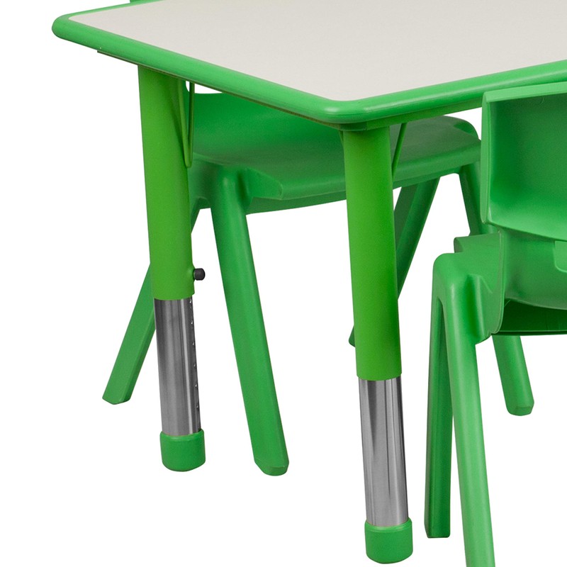 Flash Furniture Emmy Adjustable Classroom Activity Table with 6 Stackable