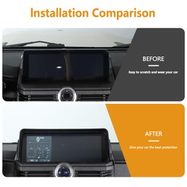 Bekantogy Car Display Anti-Glare Protection Cover Compatible with INEOS Grenadier 2022-2025 ABS GPS Navigation Sunshade Cover Screen Sun Hood Shield in-Dash Visor Anti Glare Interior Accessories