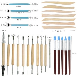 57PCS Ceramic Clay Tools Set, Modeling Pottery Sculpting Tools Kits for Beginner
