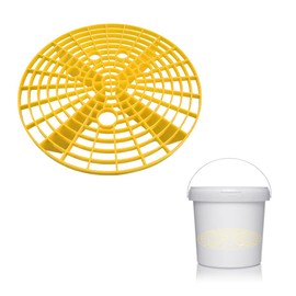 SHMZK Car Wash Bucket Inserts, Auto Detail Grit Gaurd Bucket Filter Helps Remove Dirt Debris, Dirt Guard Insert Wash Filter Fits 12 Inch Diameter Bucket or 3-5 Gallon Bucket (Yellow)