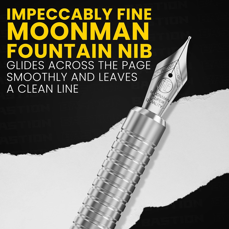 BASTION Fountain Pen with Gift Case - Minimalist Luxury Body